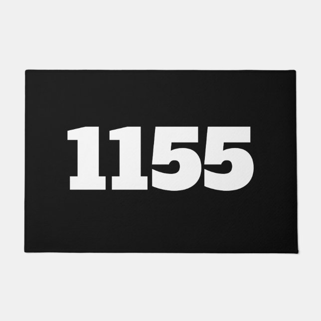 Wohnung oder Arbeitsplatz Black Fußmatte (Vorderseite)