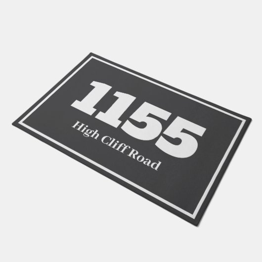 Wohnung oder Arbeitsplatz im Haus Grau Fußmatte (Schrägansicht)