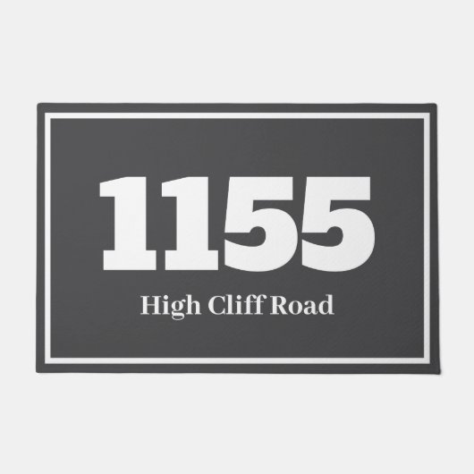 Wohnung oder Arbeitsplatz im Haus Grau Fußmatte (Vorderseite)