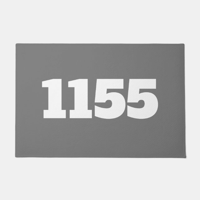 Wohnung- oder Arbeitsplatznummer des Hauses Fußmatte (Vorderseite)