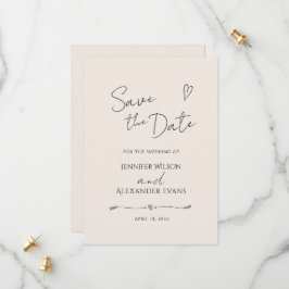Wohnung Save the Date Karte für eine Hochzeit.