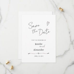Wohnung Save the Date Karte für eine Hochzeit.