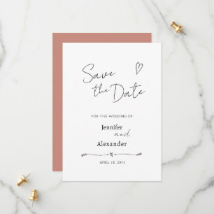 Wohnung Save the Date Karte für eine Hochzeit.