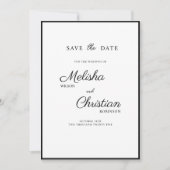 Wohnung Save the Date Karte für eine Hochzeit. (Vorderseite)