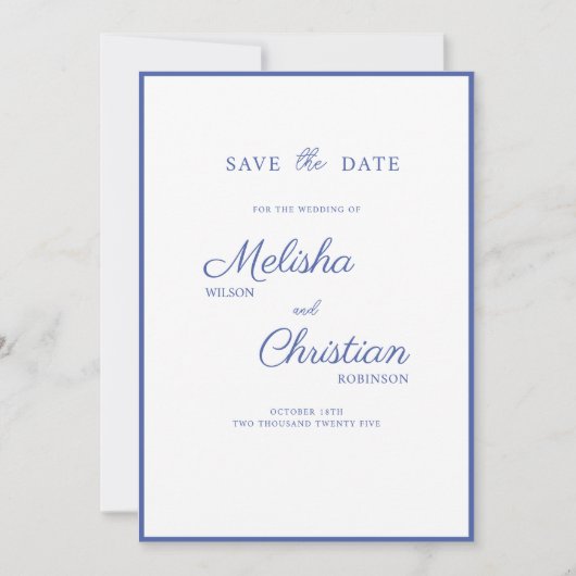 Wohnung Save the Date Karte für eine Hochzeit. (Vorderseite)
