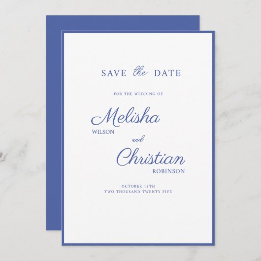 Wohnung Save the Date Karte für eine Hochzeit. (Vorne/Hinten)