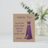 Wohnung zum 40. Geburtstag Dankeschön-Karte Dankeskarte (Stehend Vorderseite)