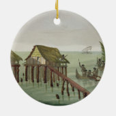 Wohnungen des Papu Stammes, Rawak, überziehen 22 Keramikornament (Hinten)