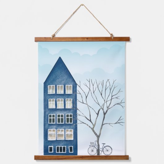 Wohnungen Wandteppich Mit Holzrahmen (Vorderseite)