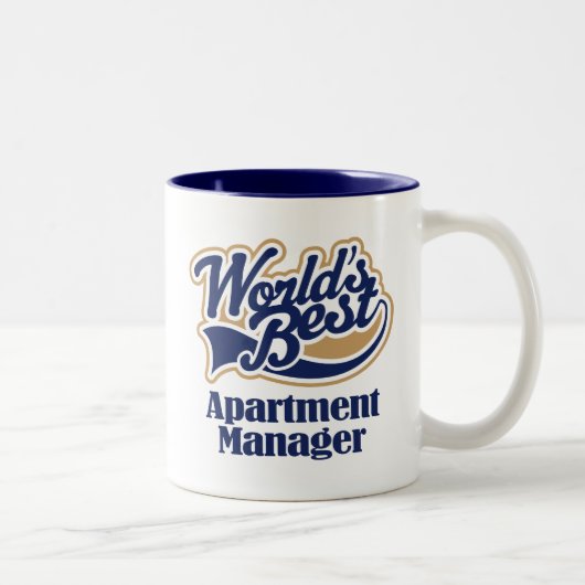 Wohnungs-Manager-Geschenk Zweifarbige Tasse (Rechts)