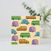 Wohnwagen Camping Einladung (Stehend Vorderseite)