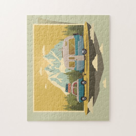 Wohnwagen-Camping Puzzle (Vertikal)