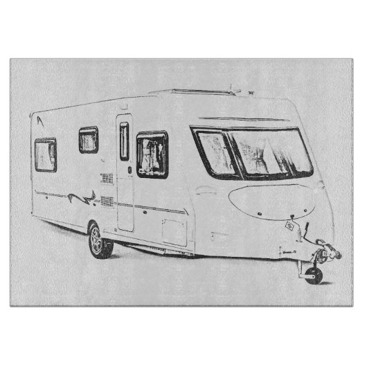 "Wohnwagen" Entwurfs-Schneidebretter Schneidebrett (Vorderseite)