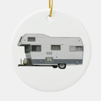Wohnwagen im Vintage-Stil der 60er Jahre Keramik Ornament