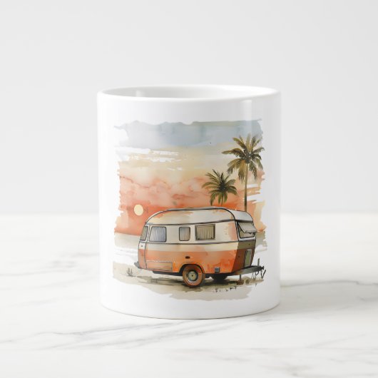 Wohnwagen Jumbo-Tasse (Vorderseite)