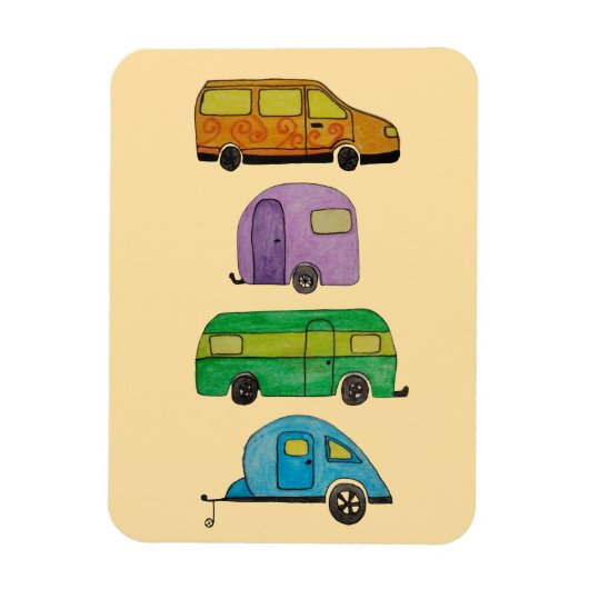 Wohnwagen Magnet (Vertikal)