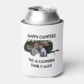 Wohnwagen mit Wohnwagen Foto Happy Camper Dosenkühler (Kanne Vorderseite)