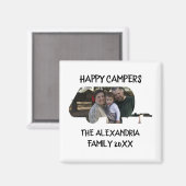Wohnwagen mit Wohnwagen Foto Happy Camper Magnet (Vorderseite/Rückseite)