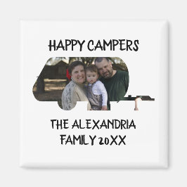 Wohnwagen mit Wohnwagen Foto Happy Camper Magnet