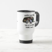 Wohnwagen mit Wohnwagen Foto Happy Camper Reisebecher (VorderseiteRechts)