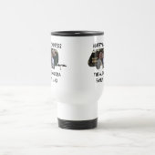 Wohnwagen mit Wohnwagen Foto Happy Camper Reisebecher (Mittel)