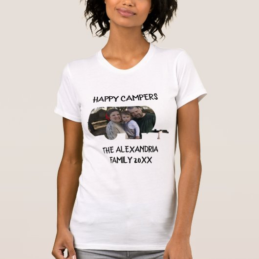 Wohnwagen mit Wohnwagen Foto Happy Camper T-Shirt (Vorderseite)
