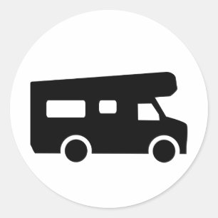 Wohnwagen - Motorhome Runder Aufkleber