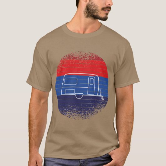 Wohnwagen Oldschool Retro T-Shirt (Vorderseite)