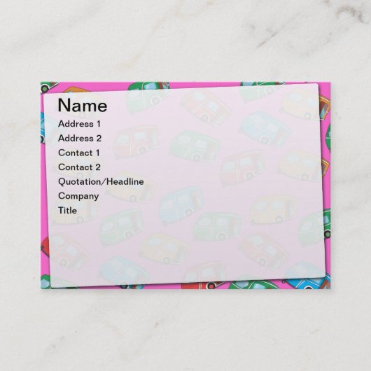 Wohnwagen Visitenkarte (Vorderseite)