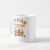 Wohnwagen-Weirdo-Retro-Camping-Design Kaffeetasse (Vorderseite Links)