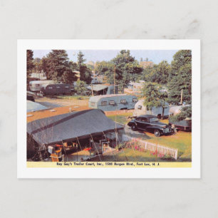 Wohnwagenpark, Fort Lee, New Jersey Vintage Postkarte
