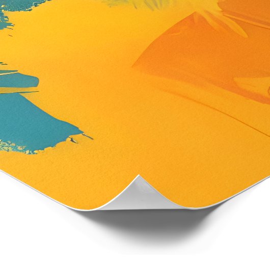 Wohnzimmer Abstrakte Buddha-Malerei Poster (Ecke)