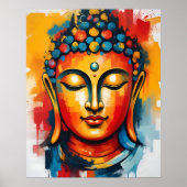 Wohnzimmer Abstrakte Buddha Mauer Kunst Poster (Vorne)