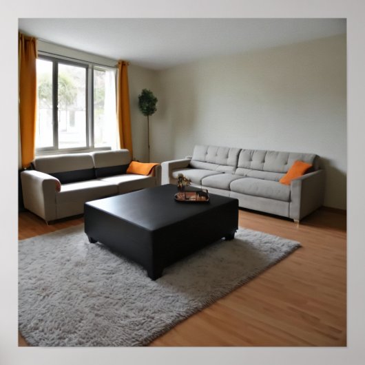 Wohnzimmer | AI Art Poster (Vorne)