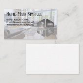 Wohnzimmer | Icons für Hausreinigung Visitenkarte (Vorne/Hinten)