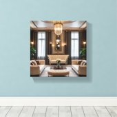 Wohnzimmer Leinwanddruck (Insitu (Holzboden))