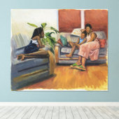 Wohnzimmer Lounge 2000 Leinwanddruck (Insitu (Holzboden))