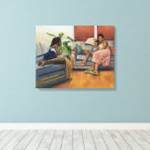 Wohnzimmer Lounge 2000 Leinwanddruck (Insitu (Holzboden))