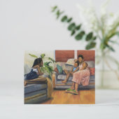 Wohnzimmer Lounge 2000 Postkarte (Stehend Vorderseite)