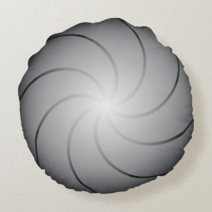 Wohnzimmer mit coolem Spiralkissen Rundes Kissen