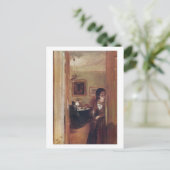 Wohnzimmer mit der Postkarte des Künstlers (Stehend Vorderseite)