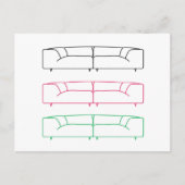 Wohnzimmer Modernes Sofa Postkarte (Vorderseite)