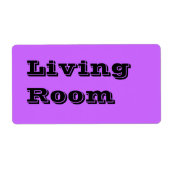 Wohnzimmer Moving Labels in Lavender Lila (Vorne)