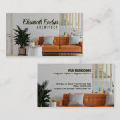 Wohnzimmerinnenwand in warmen Tönen Visitenkarte (Vorne/Hinten)