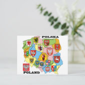 Wojewodztwa Polski_mapa Postkarte (Stehend Vorderseite)