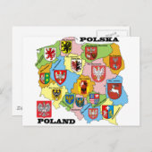 Wojewodztwa Polski_mapa Postkarte (Vorne/Hinten)