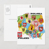 Wojewodztwa Polski_mapa Postkarte (Vorne/Hinten)