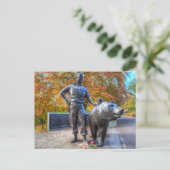 Wojtek Das Soldier-Bären-Gedenkmal Edinburgh Postkarte (Stehend Vorderseite)