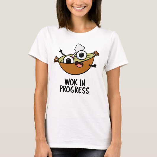 Wok in progress Funny Cooking Pub T-Shirt (Vorderseite)