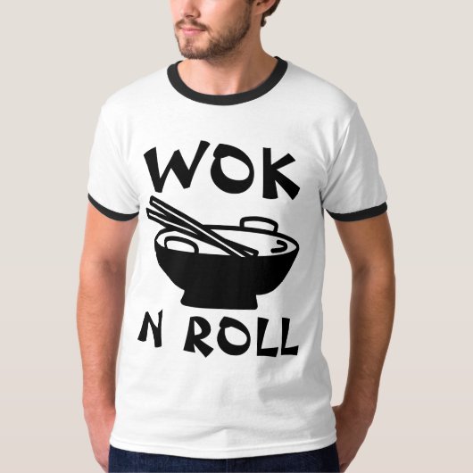 WOK N ROLL Chinesisches Essen Funny T - Shirt (Vorderseite)